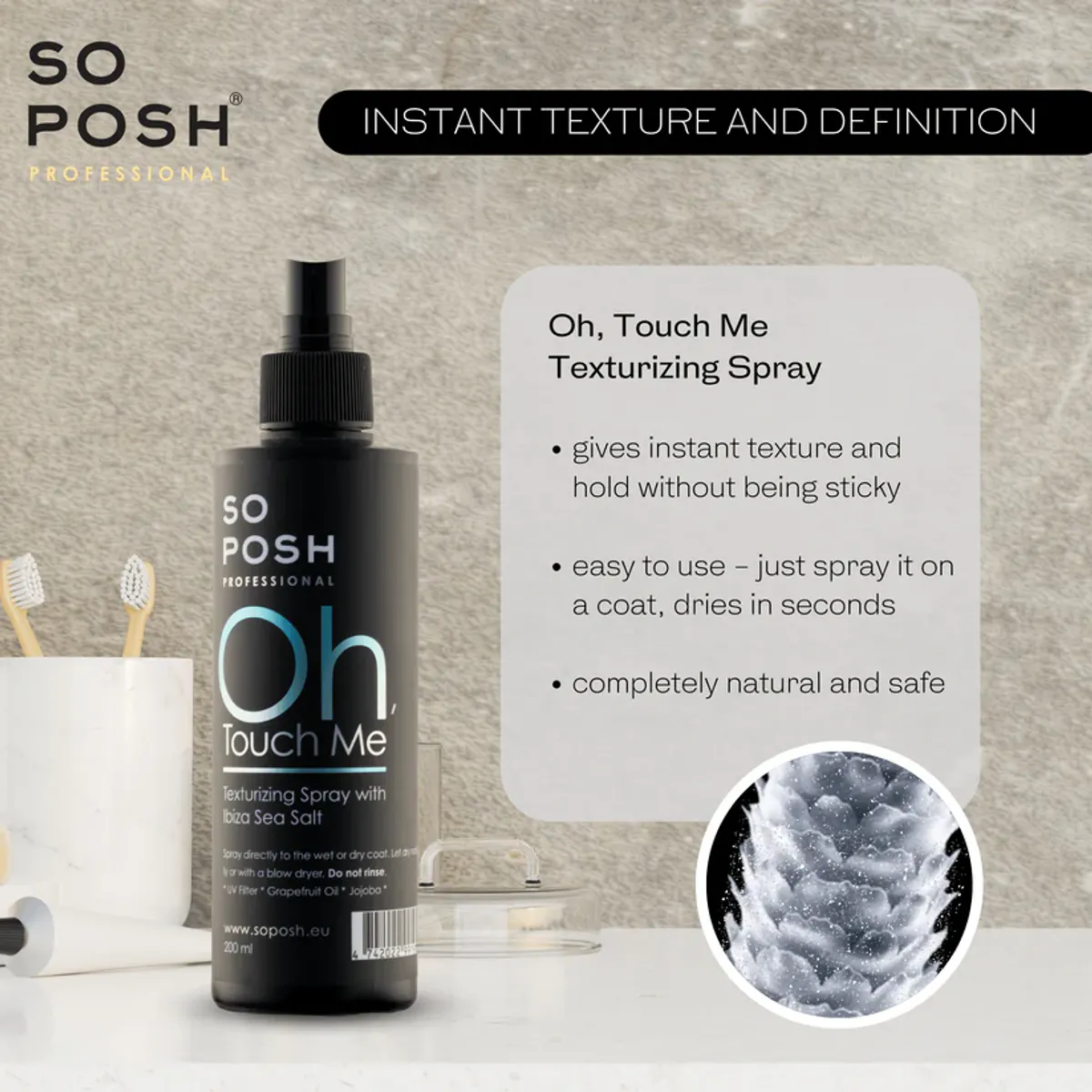 Oh, touch Me- Texturizing Spray 200 ml. SoPosh
