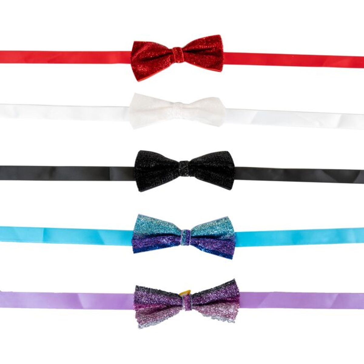 Canine Costume Dickie Bows Sparkle 10-Pack Assorted, Show Tech