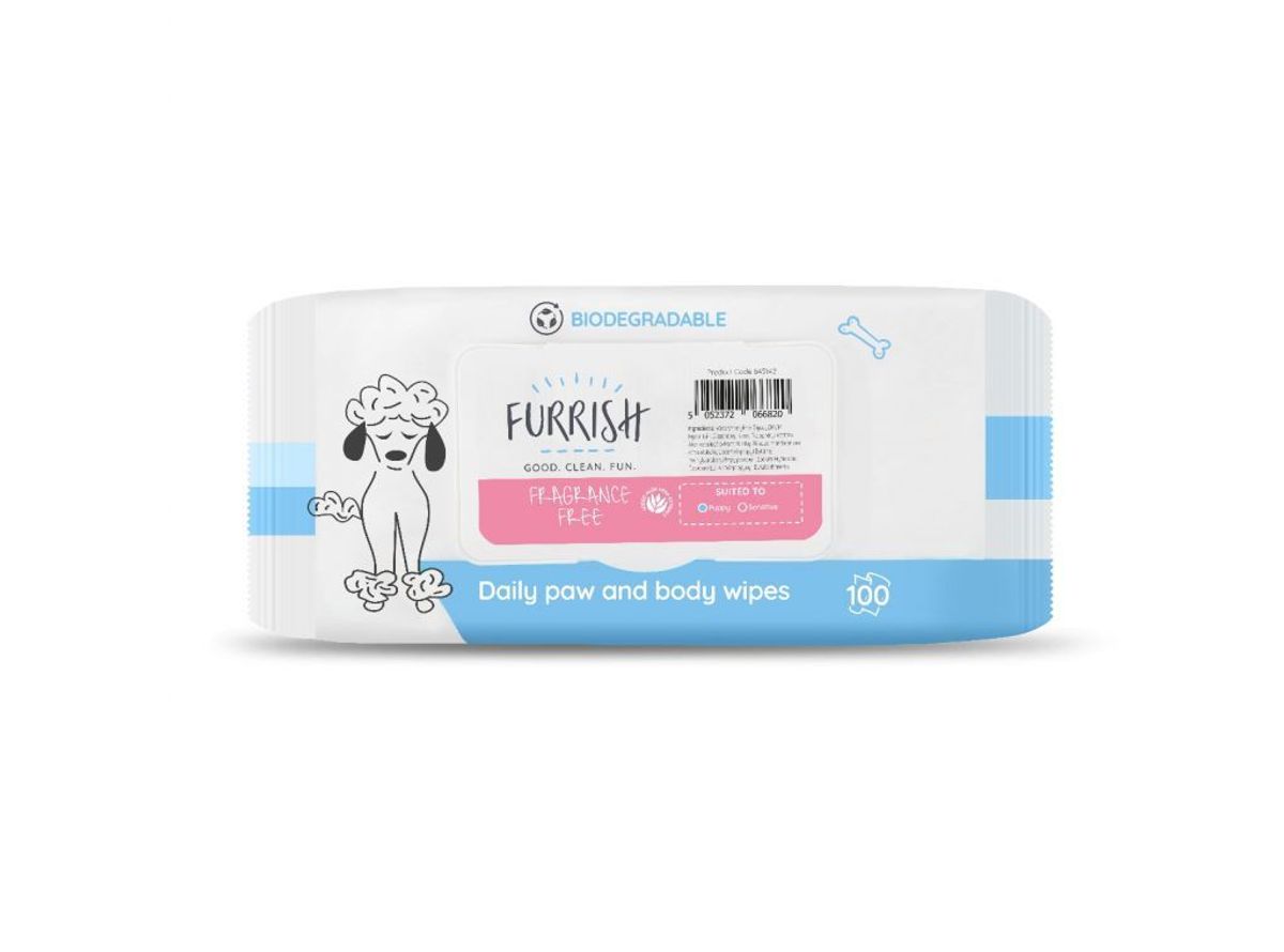 Daily Bath Wipes 100Pck- No Fragrance, Furrish