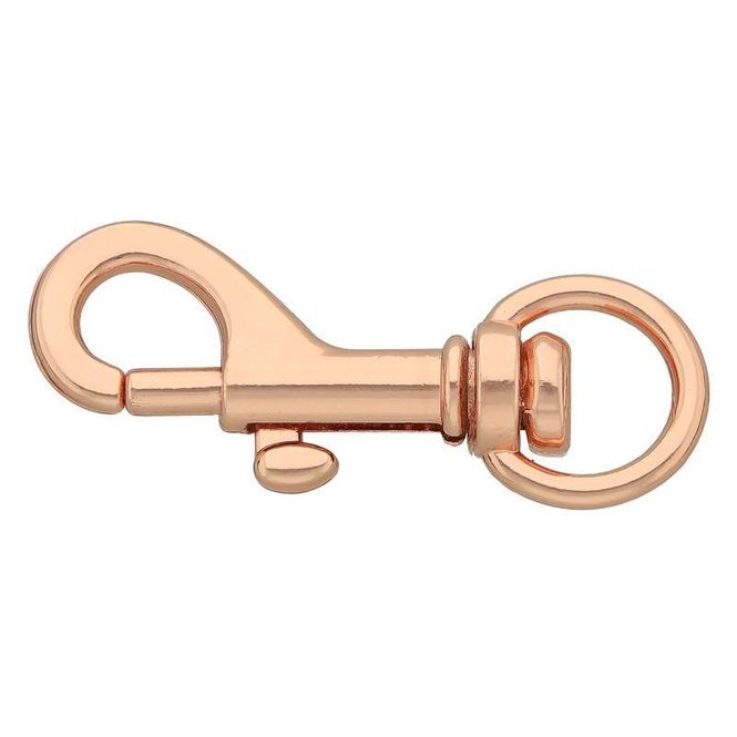 Hovedbilde Snap Hook Liten Med Rund Svingbart Øye 46mm, ...