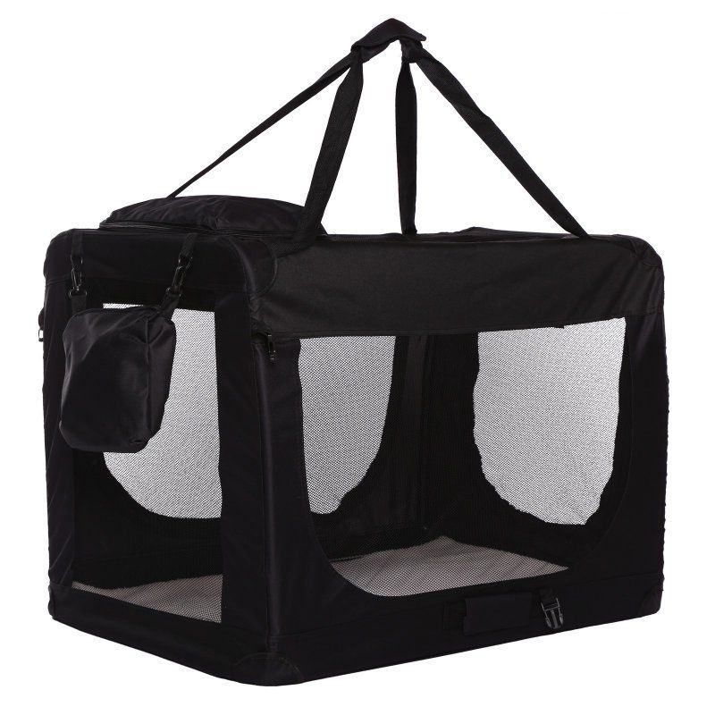 Stoffbur Sammenleggbart Svart (81x58x58cm)