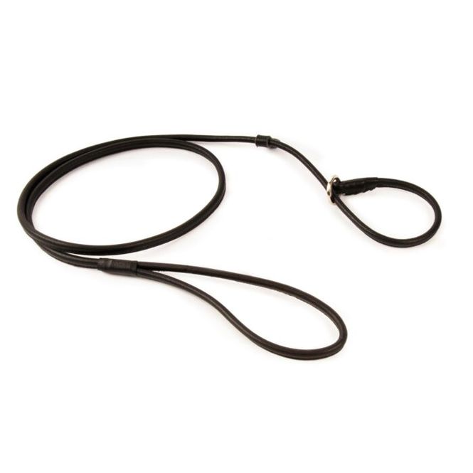 Hovedbilde 5mm Black Dogs Slip Lead Round Cow Leather