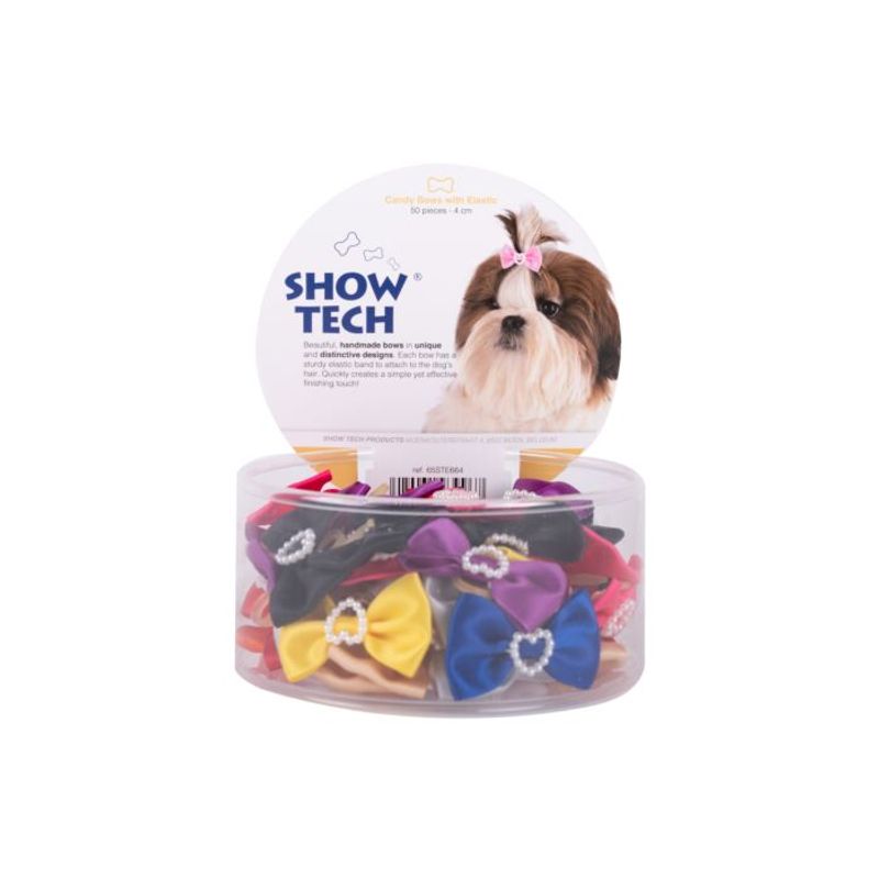 Candy Bows with Elastic 50 pcs Bows, ShowTech