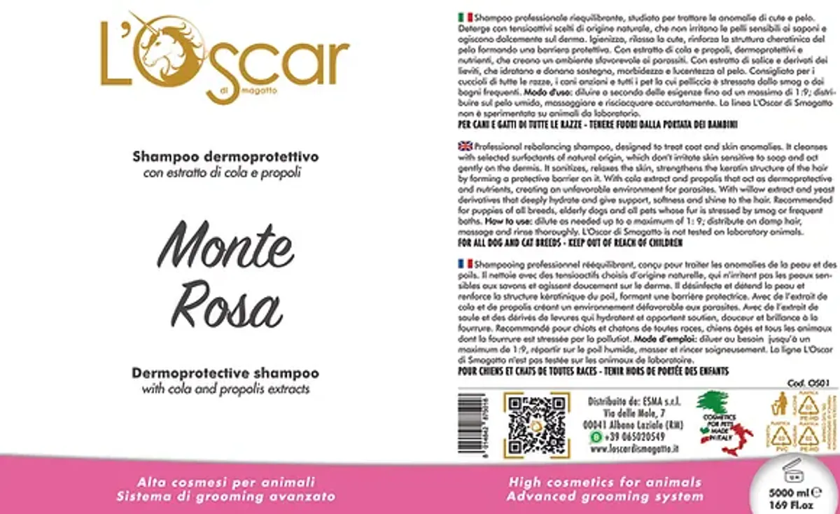 Monte Rosa - Dermoprotective Shampoo, 5L, L'Oscar
