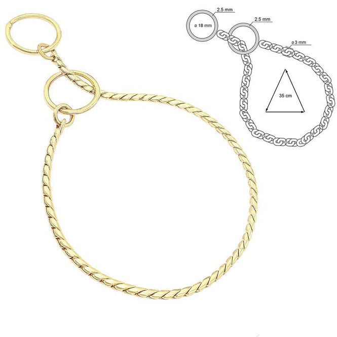 Hovedbilde 45cm x 3mm Snake Strup Gold Plated, Sorma