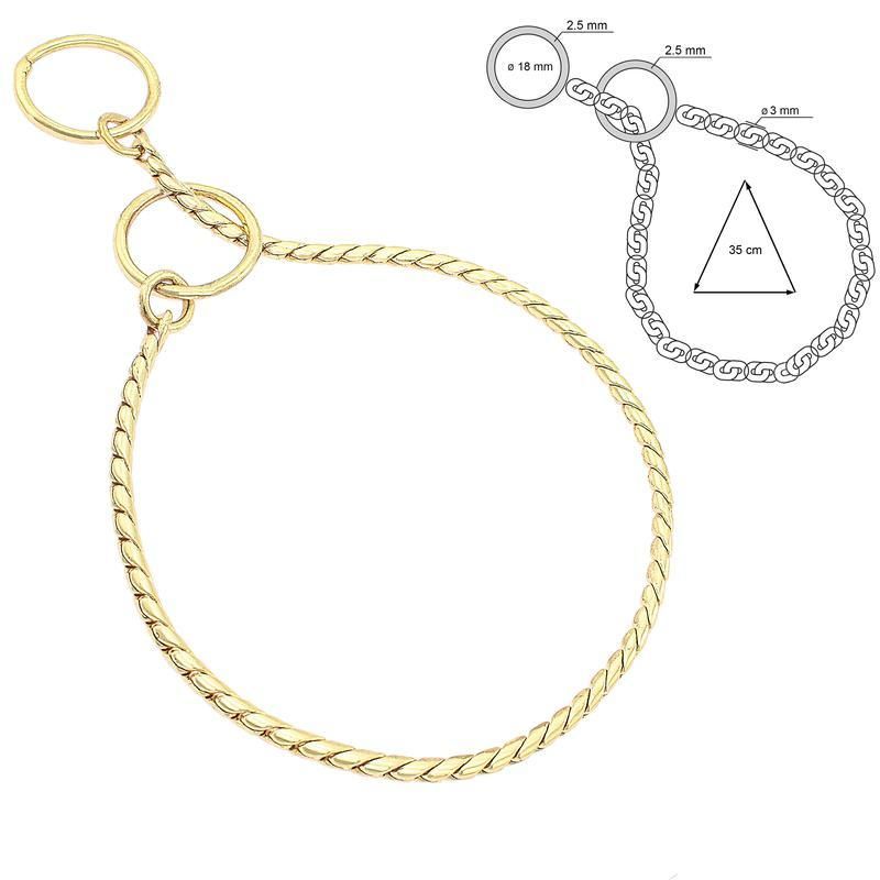 35cm x 3mm Snake Strup Gold Plated, Sorma