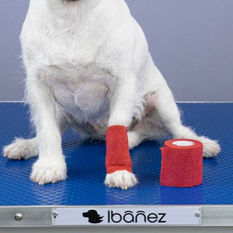 Cohesive Bandage Rød 5cm Bred, Ibanez