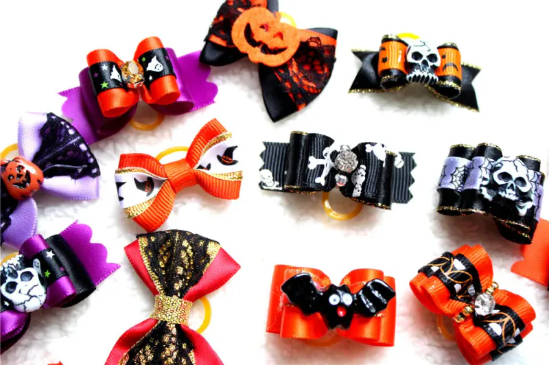 Halloween Sløyfer 3-4cm Med Strikk, Sorma
